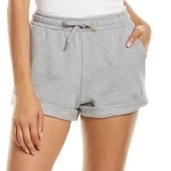 WeWoreWhat Pants - WeWoreWhat Womens Pull On Elastic Waist Drawstring Gray Fleece Lined Short Sz XS